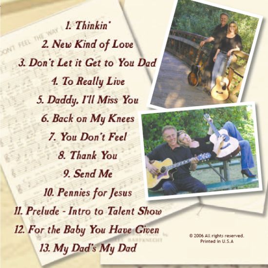 Spiritual music CD by father and Daughter